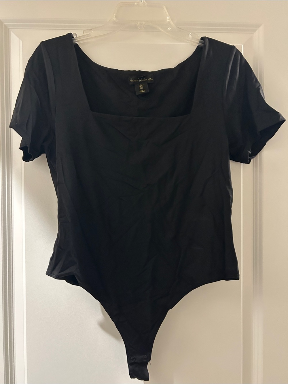 Black Women's Square-Neck Bodysuit